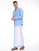 sky-blue-dhoti-and-shirtfor-men-cotton